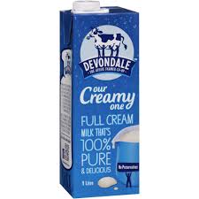 UHT MILK FULL CREAM 1L